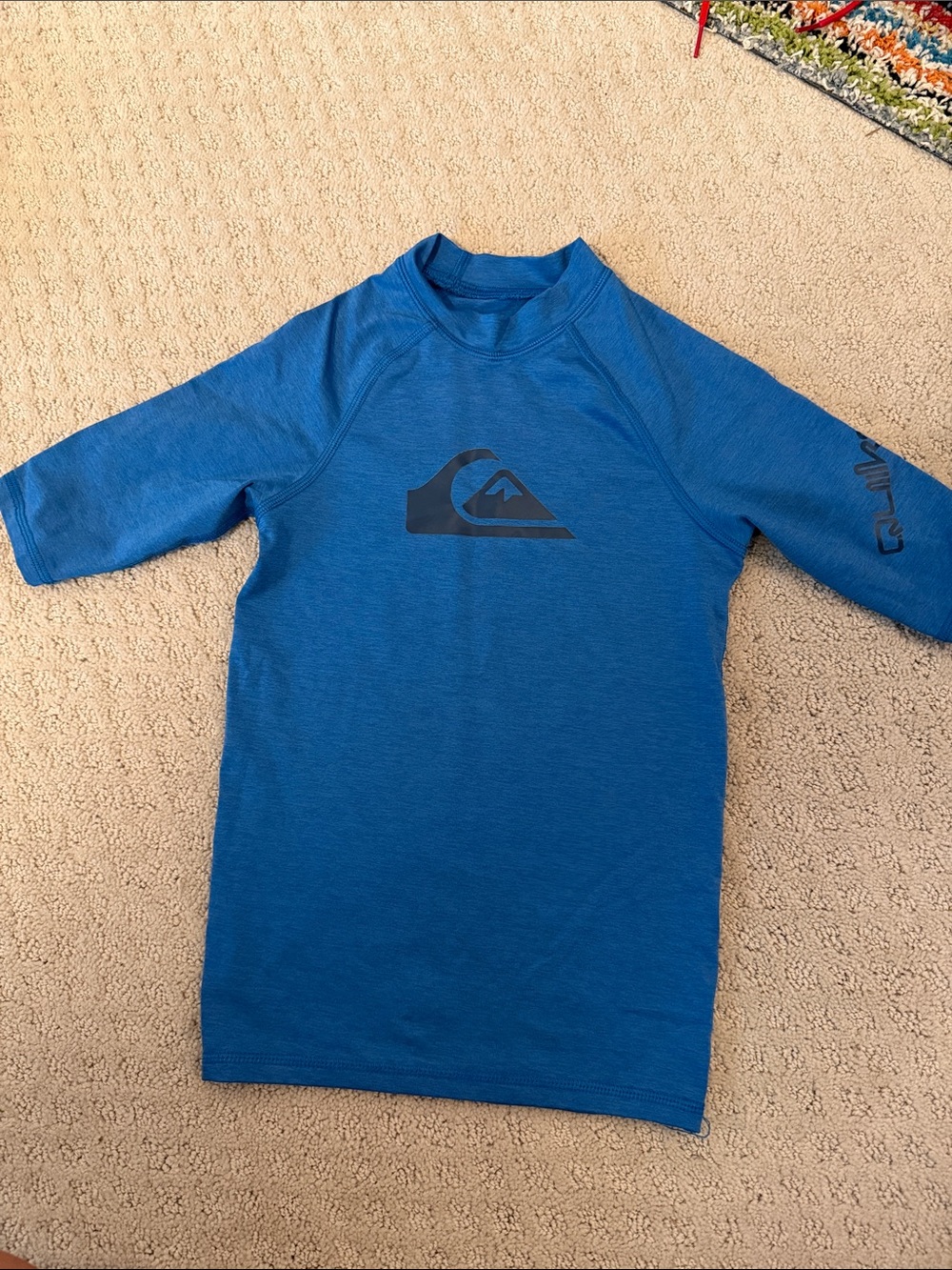 Quiksilver Blue Short Sleeve Rash Guard